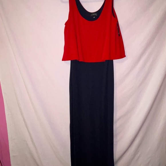 The Limited Bold Red and Blue Maxi Dress - Picture 1 of 10